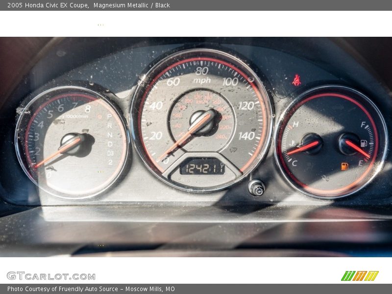 Magnesium Metallic / Black 2005 Honda Civic EX Coupe