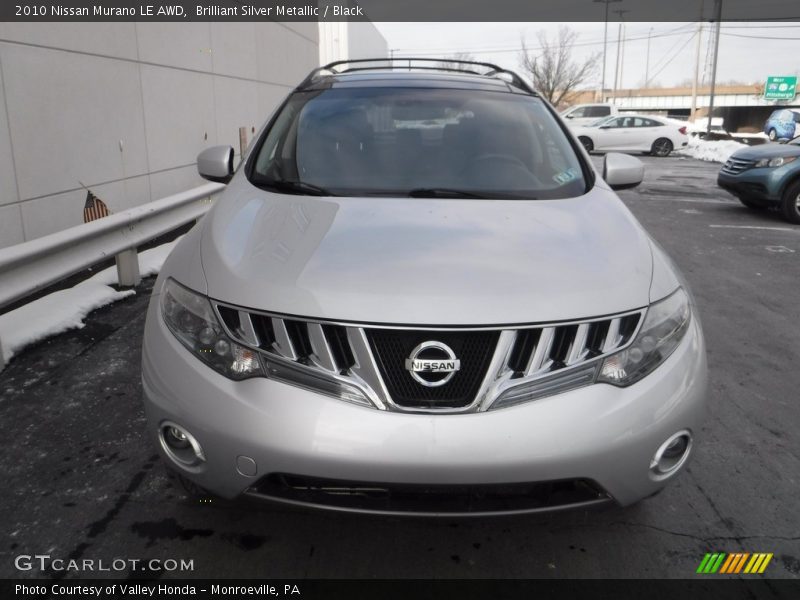 Brilliant Silver Metallic / Black 2010 Nissan Murano LE AWD