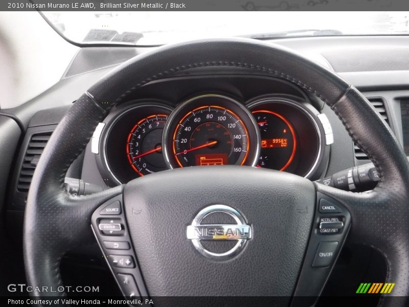 Brilliant Silver Metallic / Black 2010 Nissan Murano LE AWD