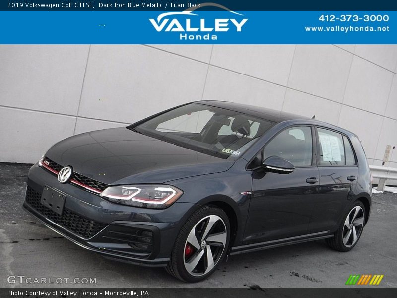 Dark Iron Blue Metallic / Titan Black 2019 Volkswagen Golf GTI SE