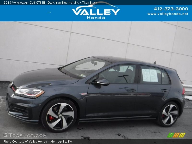 Dark Iron Blue Metallic / Titan Black 2019 Volkswagen Golf GTI SE