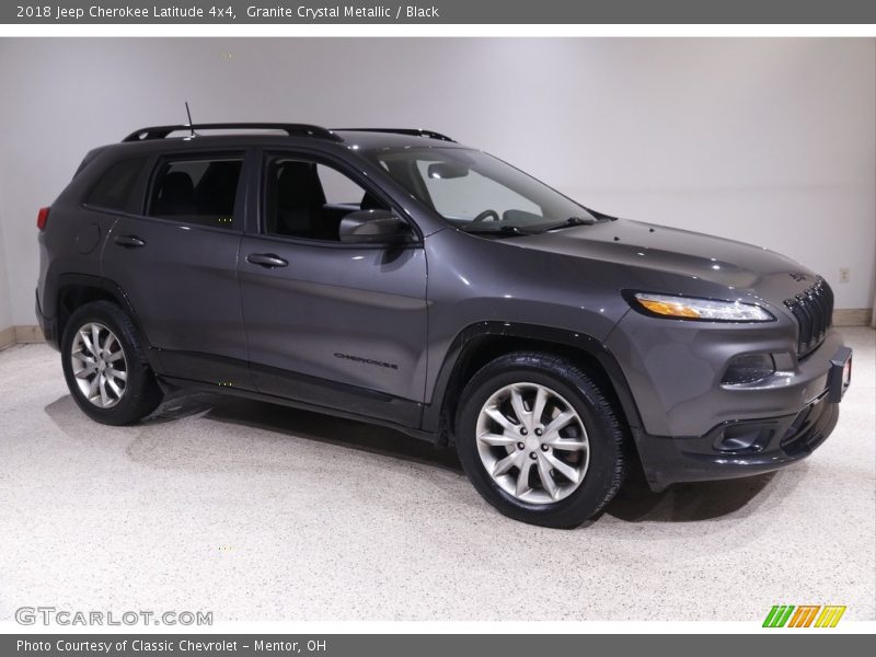 Granite Crystal Metallic / Black 2018 Jeep Cherokee Latitude 4x4