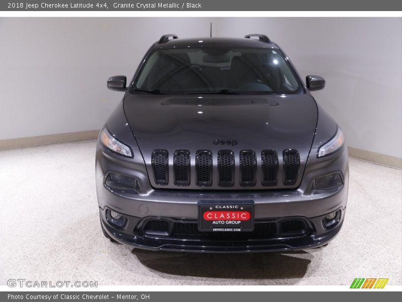 Granite Crystal Metallic / Black 2018 Jeep Cherokee Latitude 4x4