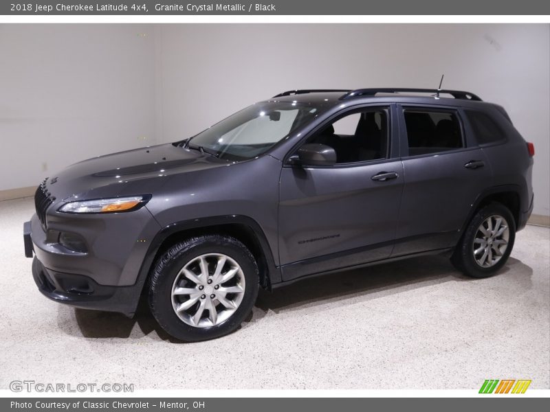 Granite Crystal Metallic / Black 2018 Jeep Cherokee Latitude 4x4