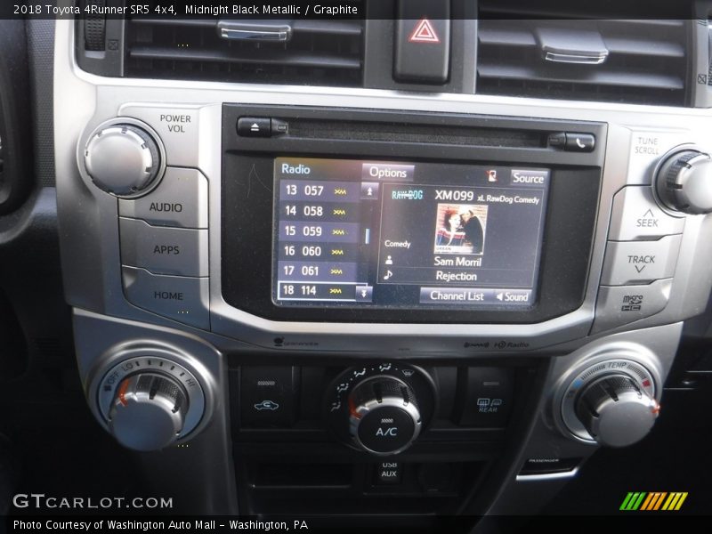 Midnight Black Metallic / Graphite 2018 Toyota 4Runner SR5 4x4