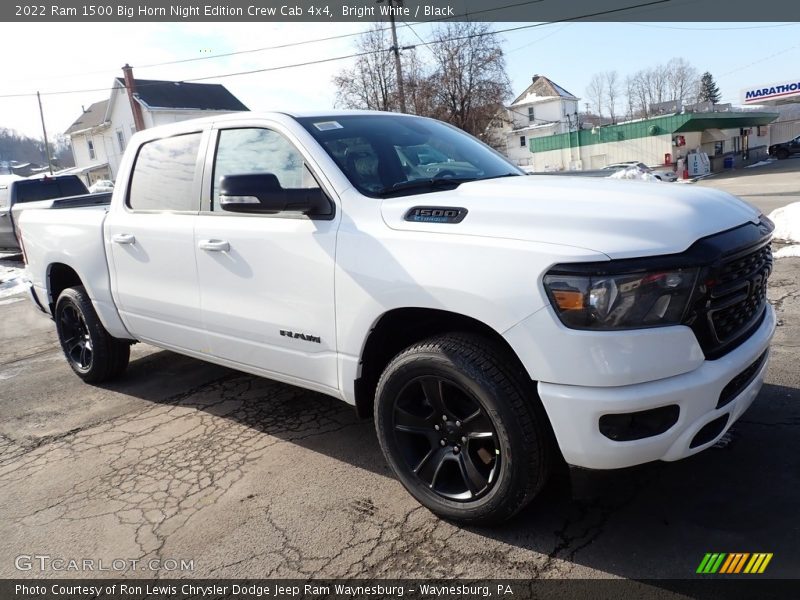 Bright White / Black 2022 Ram 1500 Big Horn Night Edition Crew Cab 4x4