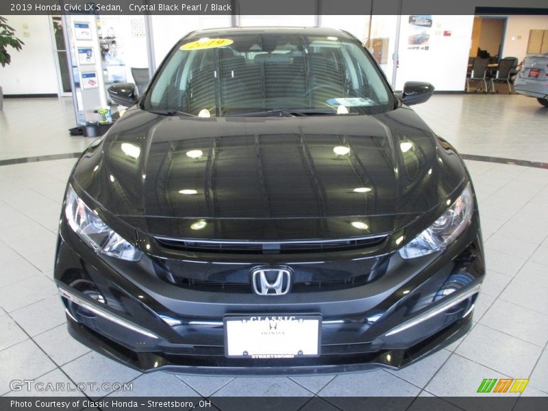 Crystal Black Pearl / Black 2019 Honda Civic LX Sedan