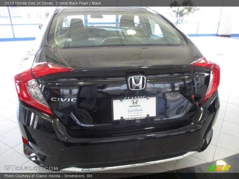 Crystal Black Pearl / Black 2019 Honda Civic LX Sedan