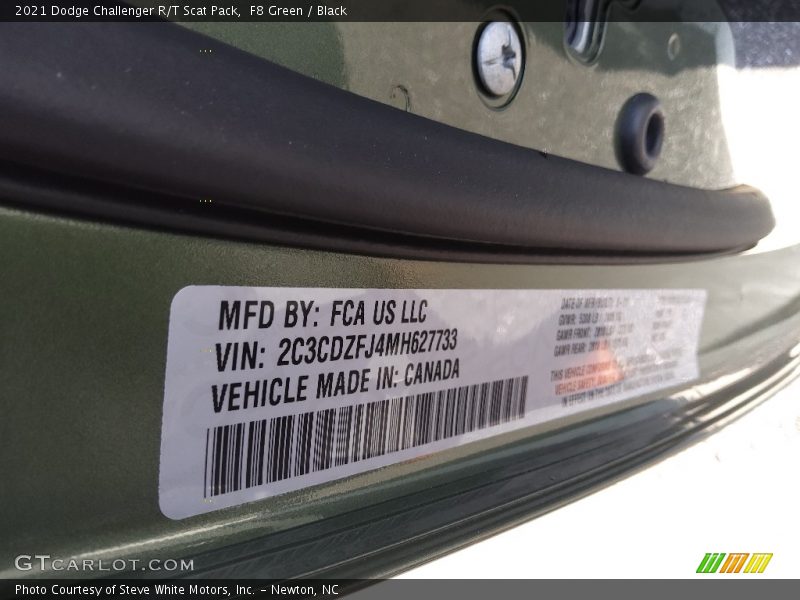 F8 Green / Black 2021 Dodge Challenger R/T Scat Pack