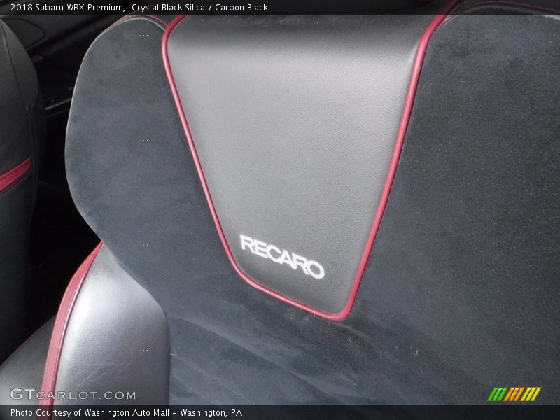 Crystal Black Silica / Carbon Black 2018 Subaru WRX Premium