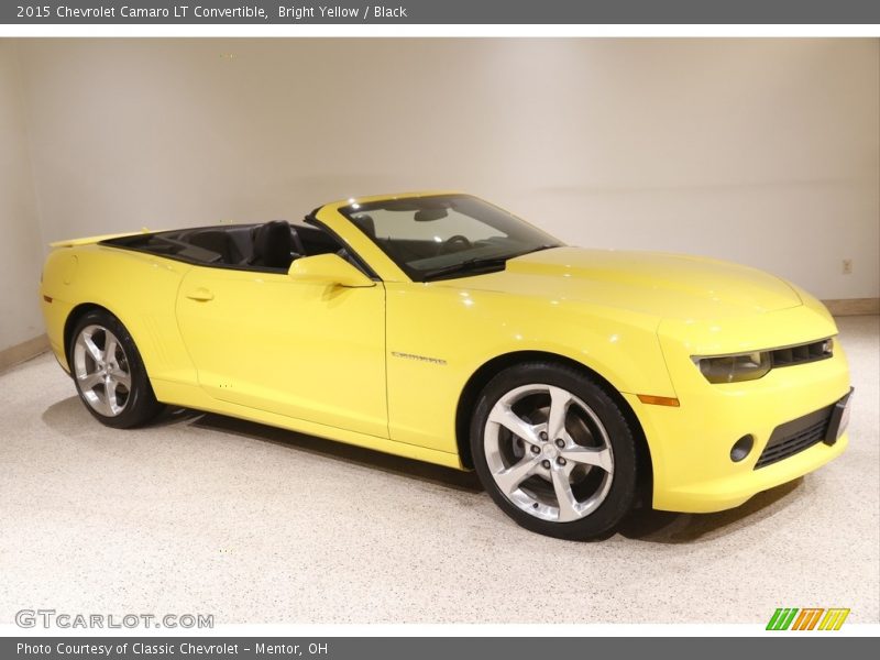 Bright Yellow / Black 2015 Chevrolet Camaro LT Convertible