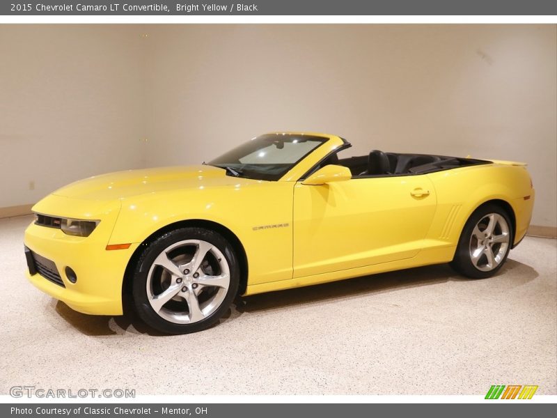 Bright Yellow / Black 2015 Chevrolet Camaro LT Convertible