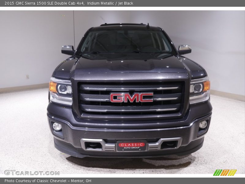 Iridium Metallic / Jet Black 2015 GMC Sierra 1500 SLE Double Cab 4x4