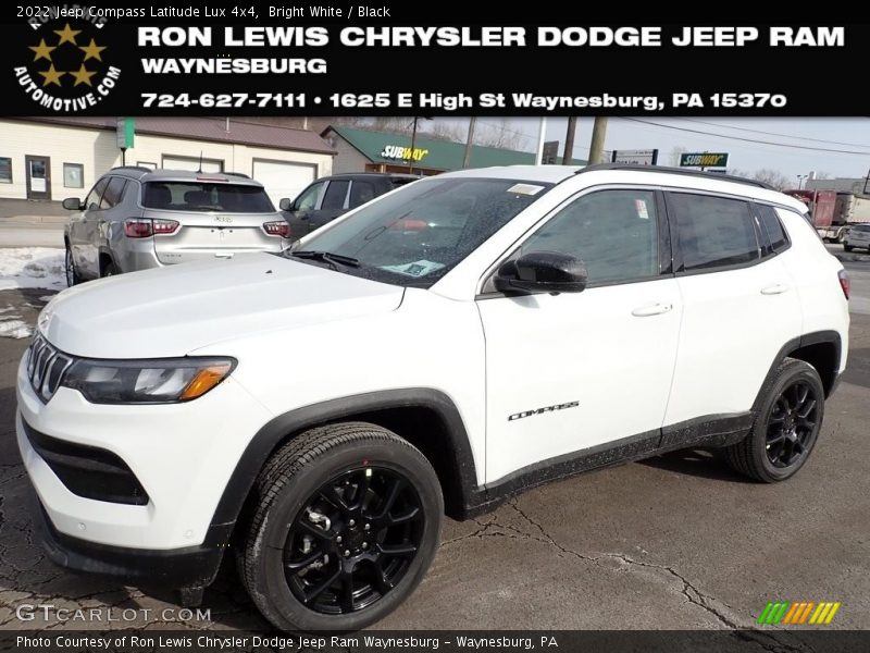 Bright White / Black 2022 Jeep Compass Latitude Lux 4x4
