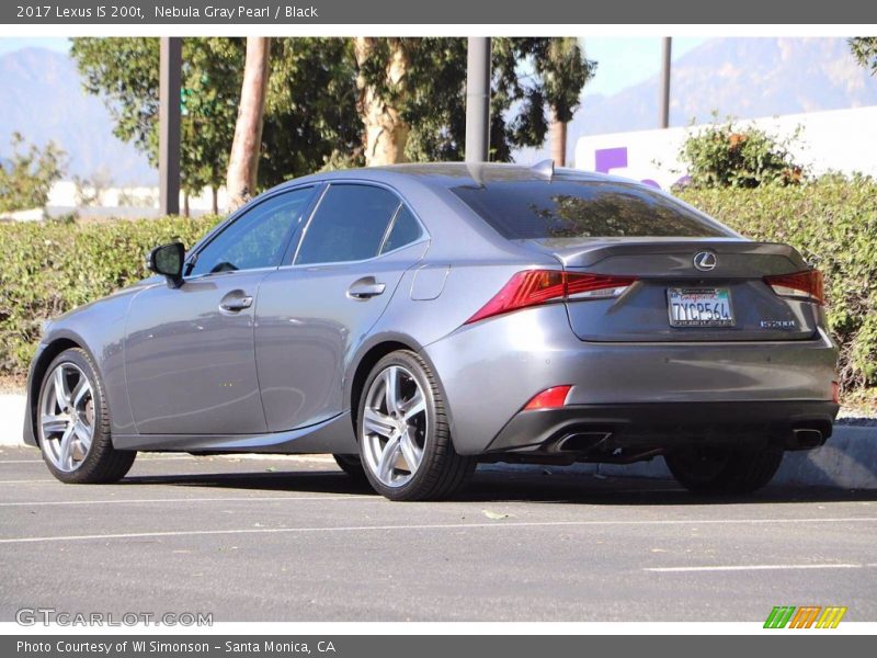 Nebula Gray Pearl / Black 2017 Lexus IS 200t
