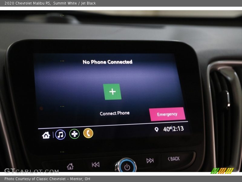 Summit White / Jet Black 2020 Chevrolet Malibu RS