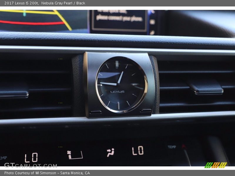 Nebula Gray Pearl / Black 2017 Lexus IS 200t