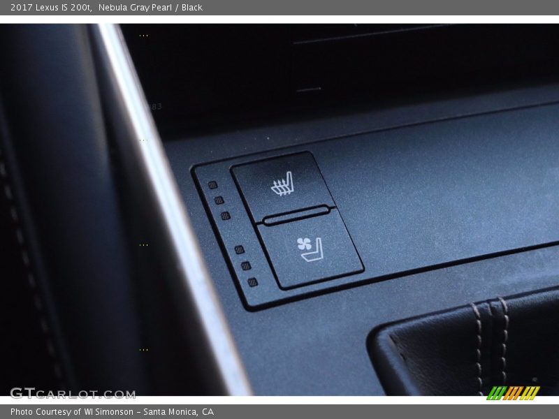 Nebula Gray Pearl / Black 2017 Lexus IS 200t