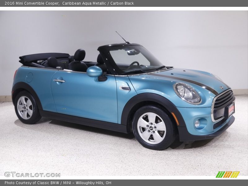 Caribbean Aqua Metallic / Carbon Black 2016 Mini Convertible Cooper