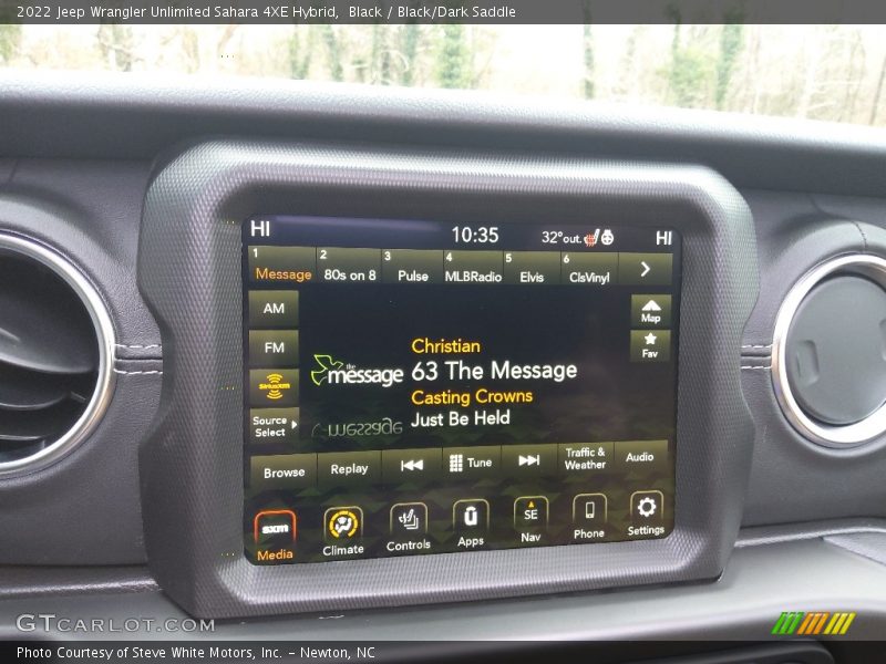 Controls of 2022 Wrangler Unlimited Sahara 4XE Hybrid