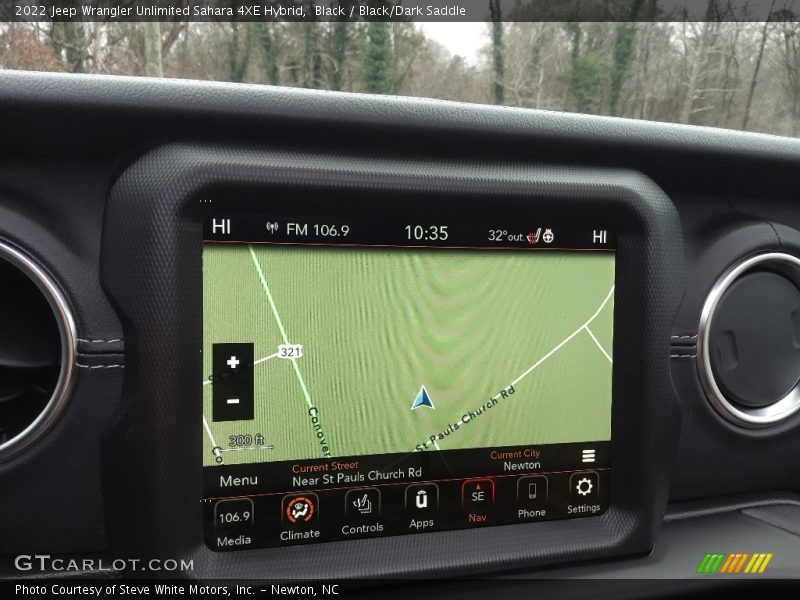 Navigation of 2022 Wrangler Unlimited Sahara 4XE Hybrid