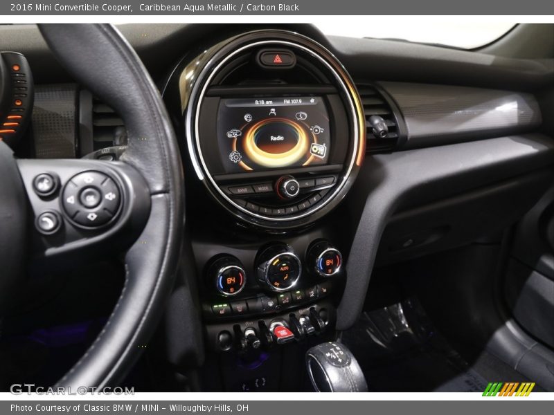 Caribbean Aqua Metallic / Carbon Black 2016 Mini Convertible Cooper