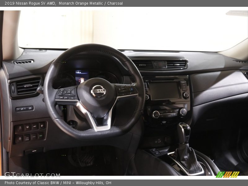 Monarch Orange Metallic / Charcoal 2019 Nissan Rogue SV AWD