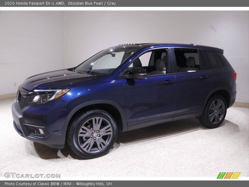 Obsidian Blue Pearl / Gray 2020 Honda Passport EX-L AWD