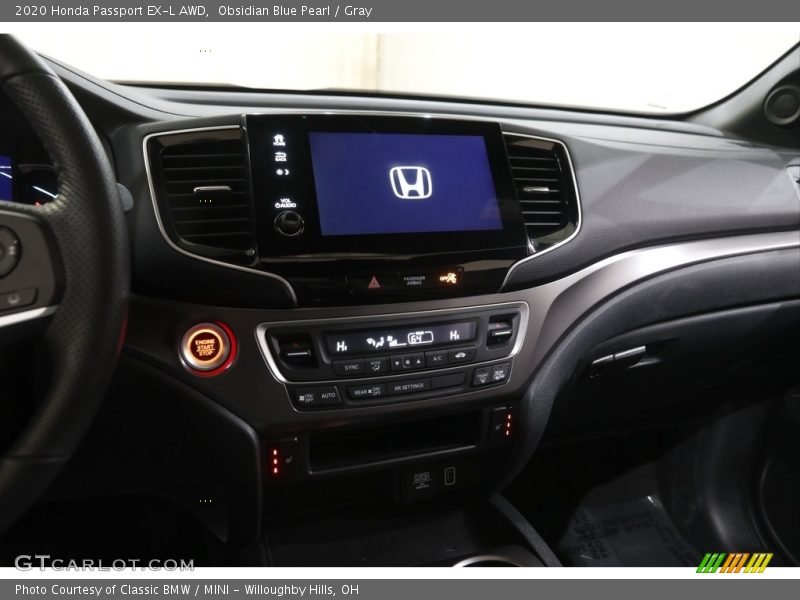 Obsidian Blue Pearl / Gray 2020 Honda Passport EX-L AWD