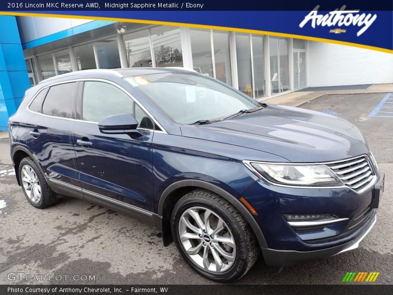 Midnight Sapphire Metallic / Ebony 2016 Lincoln MKC Reserve AWD