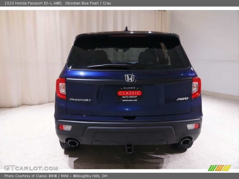 Obsidian Blue Pearl / Gray 2020 Honda Passport EX-L AWD