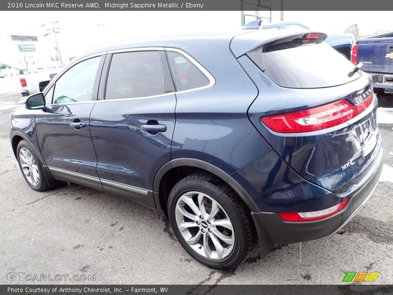 Midnight Sapphire Metallic / Ebony 2016 Lincoln MKC Reserve AWD