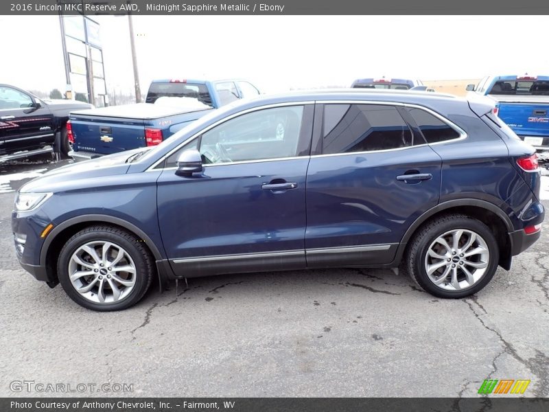 Midnight Sapphire Metallic / Ebony 2016 Lincoln MKC Reserve AWD
