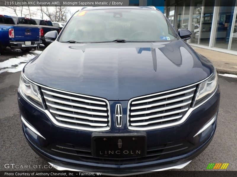 Midnight Sapphire Metallic / Ebony 2016 Lincoln MKC Reserve AWD