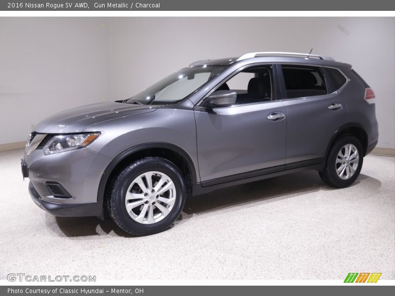 Gun Metallic / Charcoal 2016 Nissan Rogue SV AWD