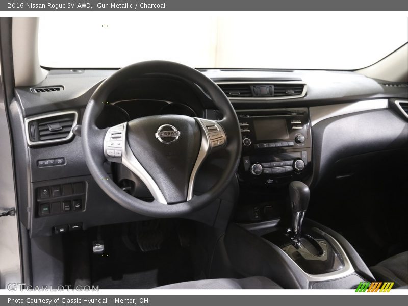 Gun Metallic / Charcoal 2016 Nissan Rogue SV AWD