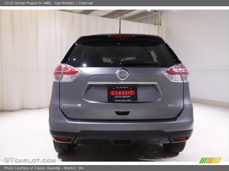 Gun Metallic / Charcoal 2016 Nissan Rogue SV AWD