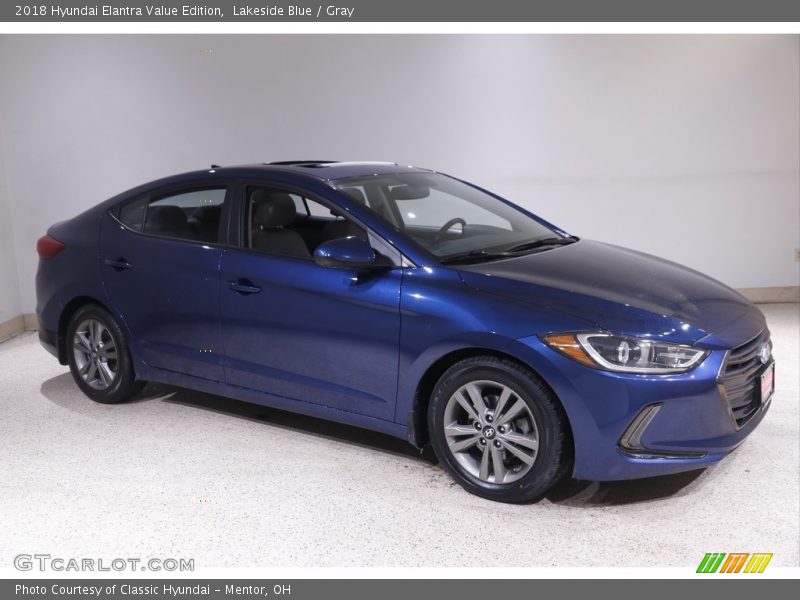 Lakeside Blue / Gray 2018 Hyundai Elantra Value Edition