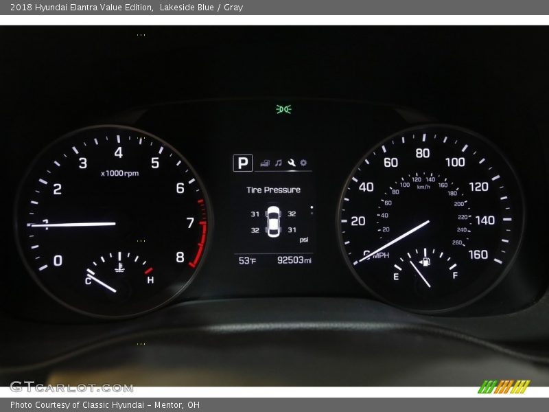 Lakeside Blue / Gray 2018 Hyundai Elantra Value Edition