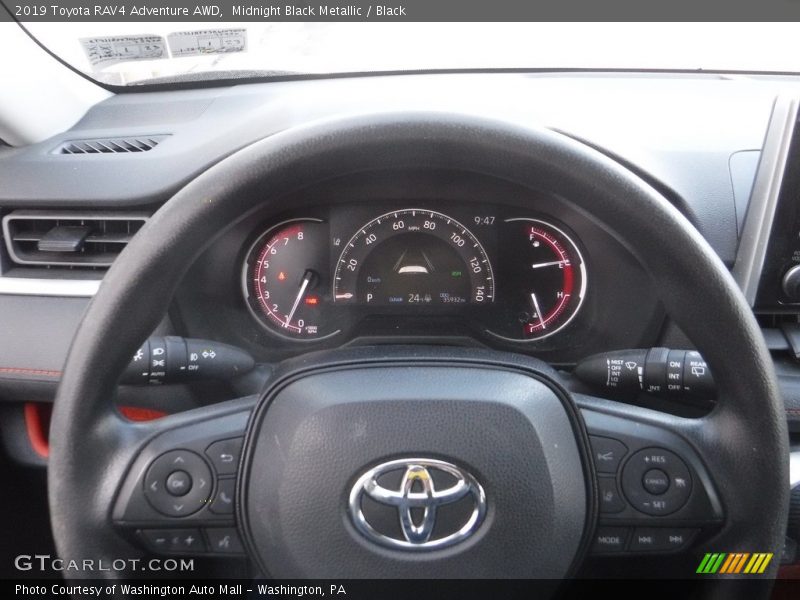 Midnight Black Metallic / Black 2019 Toyota RAV4 Adventure AWD