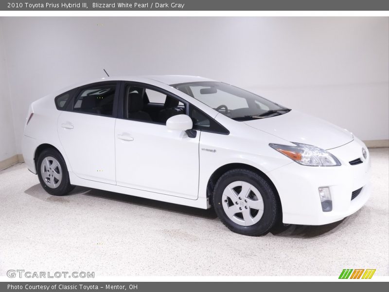 Blizzard White Pearl / Dark Gray 2010 Toyota Prius Hybrid III