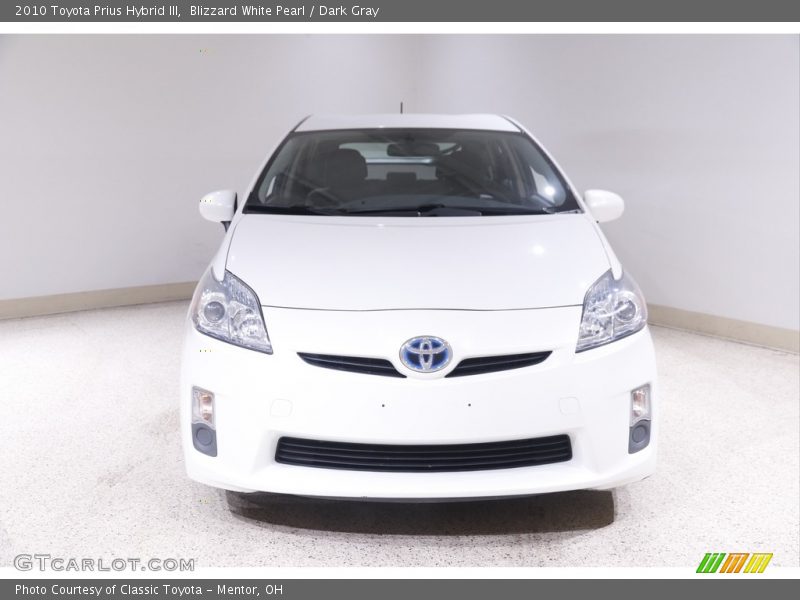 Blizzard White Pearl / Dark Gray 2010 Toyota Prius Hybrid III