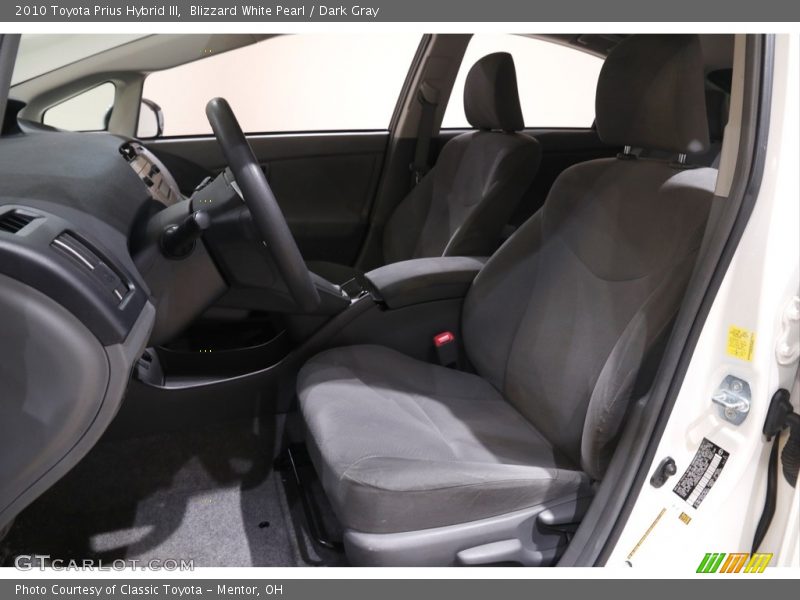 Blizzard White Pearl / Dark Gray 2010 Toyota Prius Hybrid III