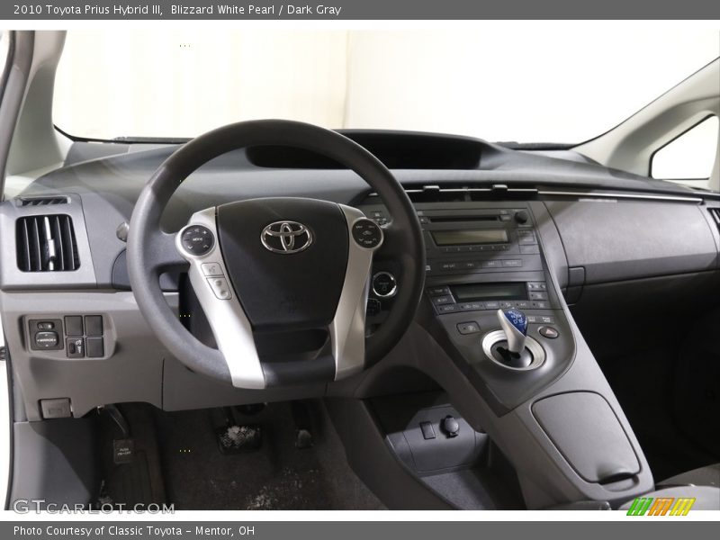 Blizzard White Pearl / Dark Gray 2010 Toyota Prius Hybrid III