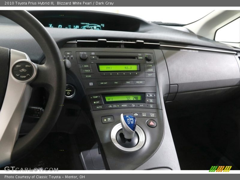 Blizzard White Pearl / Dark Gray 2010 Toyota Prius Hybrid III