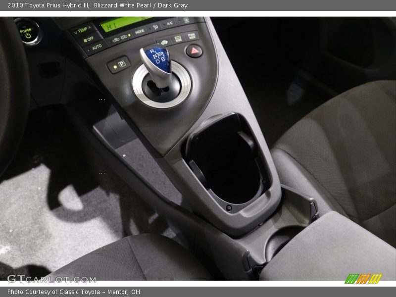 Blizzard White Pearl / Dark Gray 2010 Toyota Prius Hybrid III