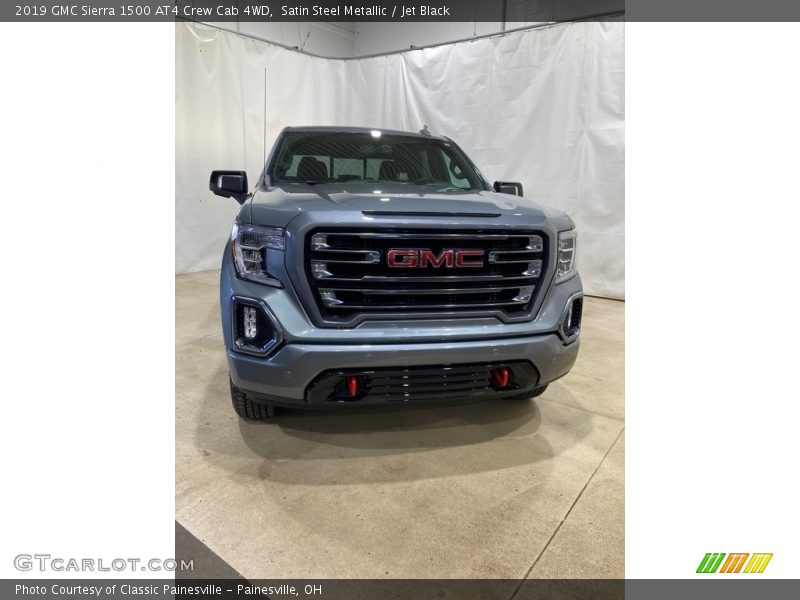 Satin Steel Metallic / Jet Black 2019 GMC Sierra 1500 AT4 Crew Cab 4WD
