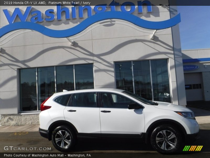Platinum White Pearl / Ivory 2019 Honda CR-V LX AWD