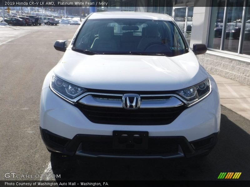 Platinum White Pearl / Ivory 2019 Honda CR-V LX AWD