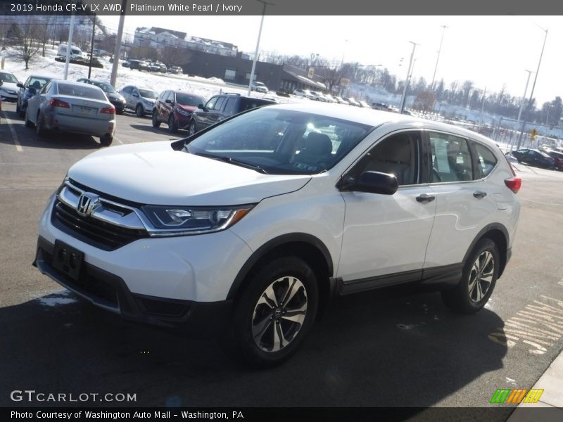Platinum White Pearl / Ivory 2019 Honda CR-V LX AWD